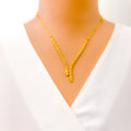 Lovely Lightweight 22k Gold Mesh Necklace Set