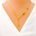 Dainty Asymmetrical 21k Gold Necklace 