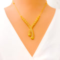 Reflective fancy 22k Gold Netted Necklace Set