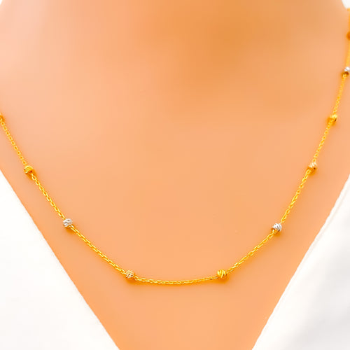 Embellished Unique 21k Gold Necklace 