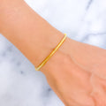 Dainty Glistening 22k Gold Bangle Bracelet 