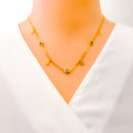 Elegant Sparkling 21k Gold Necklace 