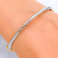 Dainty Glistening 22k Gold Bangle Bracelet 