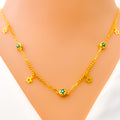 Elegant Sparkling 21k Gold Necklace 