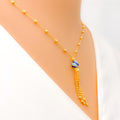 Ethereal Dangling Chain 21k Gold Necklace 