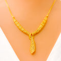 Contemporary Delightful 22k Gold Necklace Set