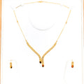 Lovely Lightweight 22k Gold Mesh Necklace Set