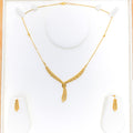 Contemporary Delightful 22k Gold Necklace Set