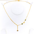 Dainty Asymmetrical 21k Gold Necklace 