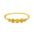 Charming Graduating 22k Gold Bangle Bracelet
