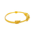 Charming Graduating 22k Gold Bangle Bracelet