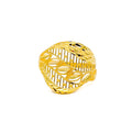 reflective-striped-21k-gold-leaf-ring