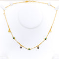 Elegant Sparkling 21k Gold Necklace 