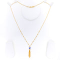 Ethereal Dangling Chain 21k Gold Necklace 