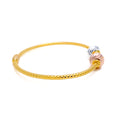 Colorful Contemporary 22k Gold Bangle Bracelet