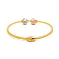 Colorful Contemporary 22k Gold Bangle Bracelet