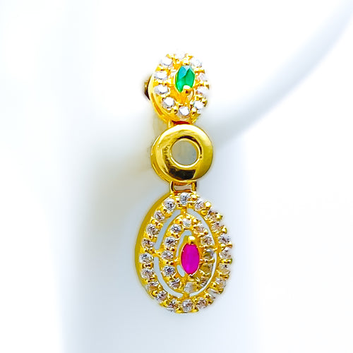 exquisite-colorful-22k-gold-cz-hanging-earrings