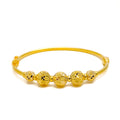 Captivating Star Adorned 22k Gold Bangle Bracelet