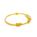 Captivating Star Adorned 22k Gold Bangle Bracelet