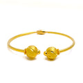 Wavy Smooth Finished  22k Gold Bangle Bracelet