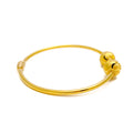 Wavy Smooth Finished  22k Gold Bangle Bracelet