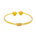 Wavy Smooth Finished  22k Gold Bangle Bracelet