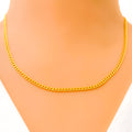 Lightweight Slender Curb Link 22K Gold Chain 