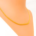 Lightweight Slender Curb Link 22K Gold Chain 