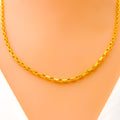 Light Hollow Rectangular Link 22K Gold Chain 