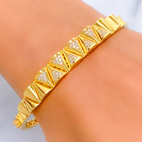 sleek-shimmering-21k-gold-bangle-bracelet