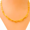 Rectangular Paper Clip Link 22K Gold Chain