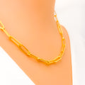 Rectangular Paper Clip Link 22K Gold Chain