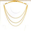 Lightweight Slender Curb Link 22K Gold Chain 