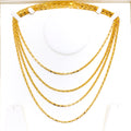 Light Hollow Rectangular Link 22K Gold Chain 