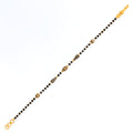 Attractive Smart 22k Gold Black Bead Bracelet