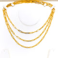 Rectangular Paper Clip Link 22K Gold Chain