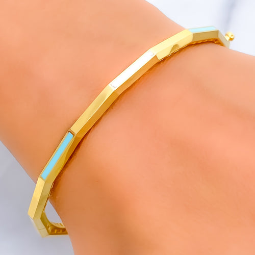 dainty-multi-color-21k-gold-bangle-bracelet