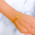 Stylish Brilliant 22k Gold Bangle Bracelet