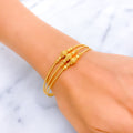 Stylish Brilliant 22k Gold Bangle Bracelet