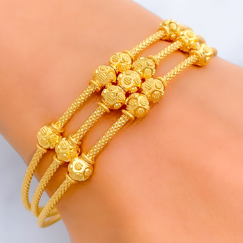 Refined glamorous 22k Gold Bangle Bracelet 