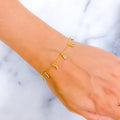 Lustrous Edgy 22k Gold CZ Bracelet