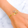 Captivating Regal 22k Gold CZ Bracelet