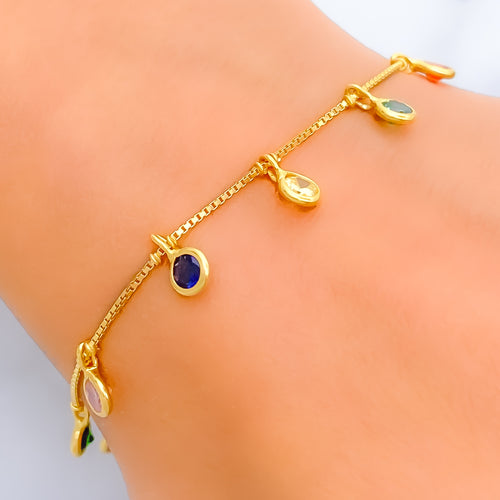 Noble Majestic 22k Gold CZ Bracelet