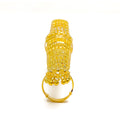Classic Ornate Checkered 22k Overall Gold Finger Ring