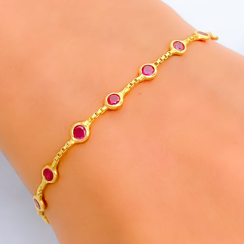 Versatile Glamorous 22k Gold CZ Bracelet