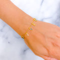 Bright Stylish 22k Gold CZ Bracelet