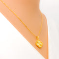 Blooming Dazzle 21k Gold Clover Necklace Set