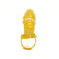 Priceless Elegant Evergreen 22k Overall Gold Finger Ring