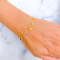 Impressive Sleek 22k Gold CZ Bracelet