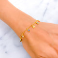 Impressive Sleek 22k Gold CZ Bracelet